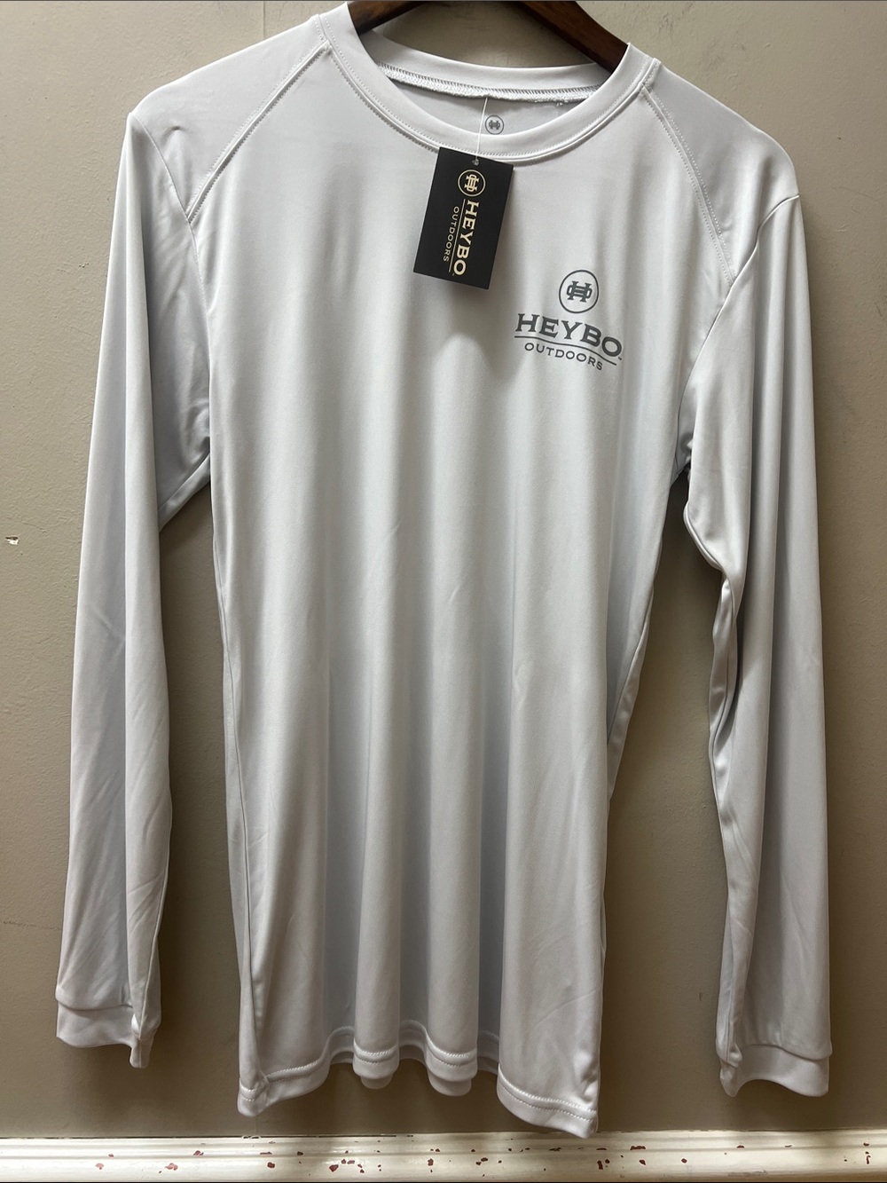 NWT M’s Heybo Grey LS Performance Shirt - Pointer